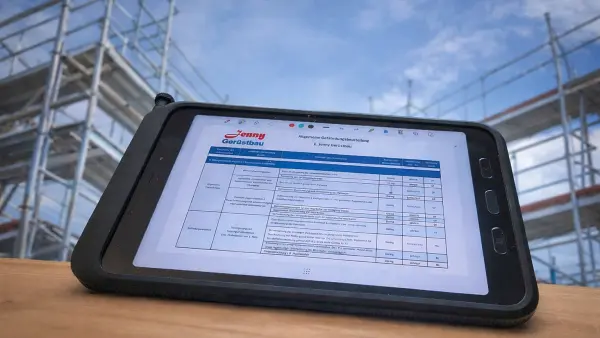 Unsere Arbeitsweise im Gerüstbau, digitale Baustellenorganisation und klare Abläufe